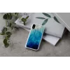 Mobilā telefona maciņš iKins iPhone XR — zils ezers ārpusē, melns iekšpusē