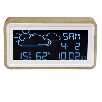 Digitālā meteoroloģiskā stacija Denver WS-72 Wood LCD DC/Baterija