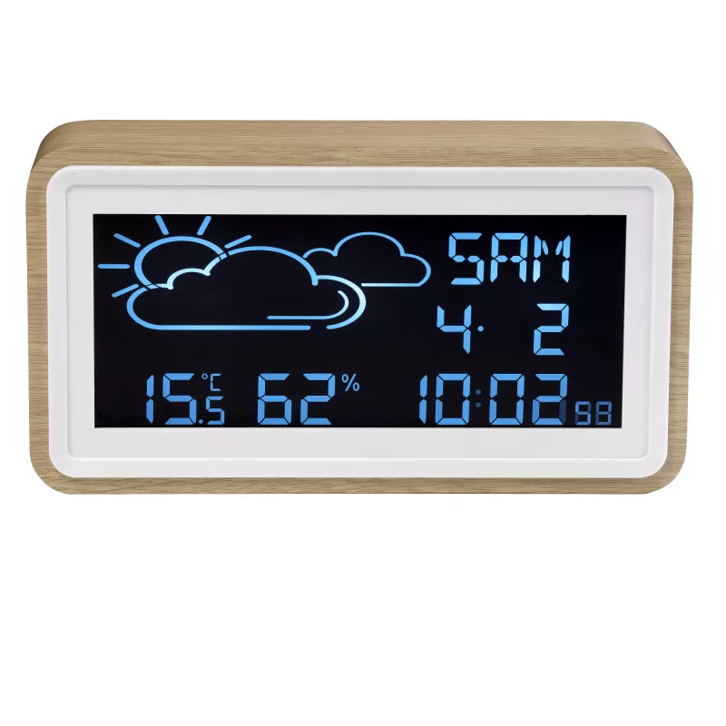 Digitālā meteoroloģiskā stacija Denver WS-72 Wood LCD DC/Baterija
