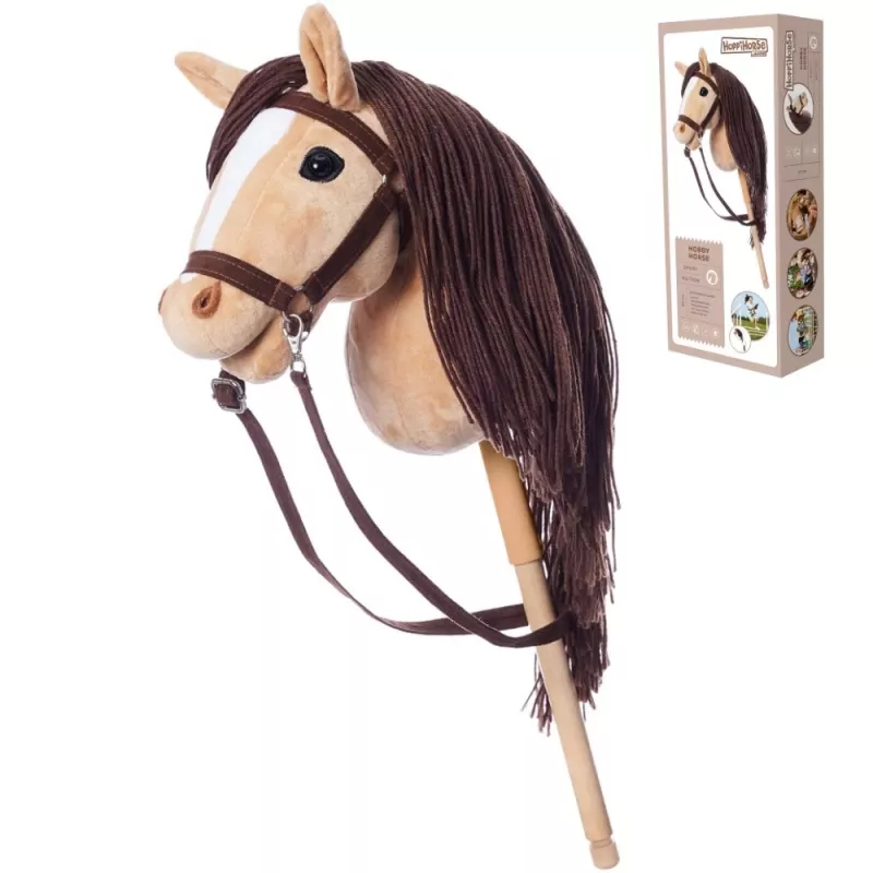 Zirgs uz kociņa HOPPIHORSE Hobby Horse A3 bēšs