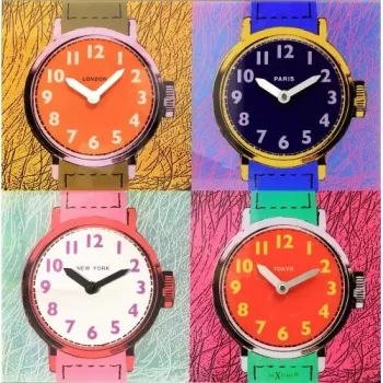 NeXtime klok 8158 Time Zones, 43x43.4 cm, sienas, daudzkrāsains