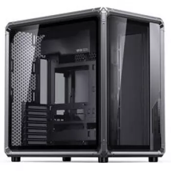 PC korpuss Jonsbo X400, Midi-Tower ATX, rūdīta stikla sānu panelis, pelēks