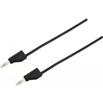VOLTCRAFT Test Lead [Spraudnis 4 mm - Spraudnis 4 mm] 0,75 m Melns MSB-300 (MSB-300-0.75-SW)