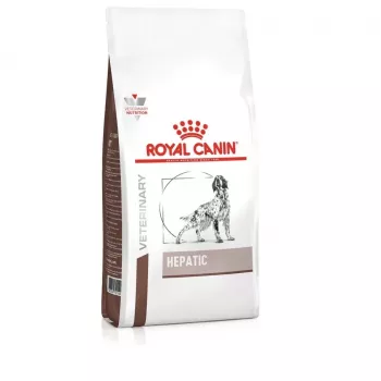 Sausā suņu barība Royal Canin Hepatic 1.5 kg — pieaugušiem suņiem, veterinārā diētiskā barība aknu plānsībām, bez lipekļa, ar gaļas garšu