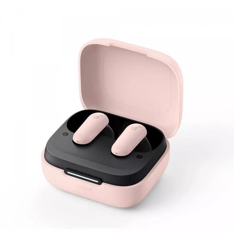Austiņas Anker P30i bezvadu ievietojamās austiņas zvaniem un mūzikai, USB Type-C, Bluetooth, gaiši rozā