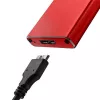 SSD korpuss QOLTEC 51831 USB 3.0 M.2 SATA diskiem līdz 2TB, sarkans, atbalsta 30 mm garumu, līdz 4 diskiem