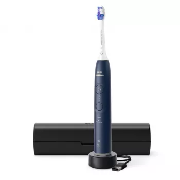 Elektriskā zobu birste Philips Sonicare Series 6100 HX7403/05 — uzlādējama, Li‑Ion baterija, jutīgās un ikdienas kopšanas režīmi, tumši zila