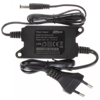 Barošanas bloks DAHUA PFM321D, iekštelpu, 12 V, ieeja 100–240 V 50/60 Hz, melns, 84×41×26 mm