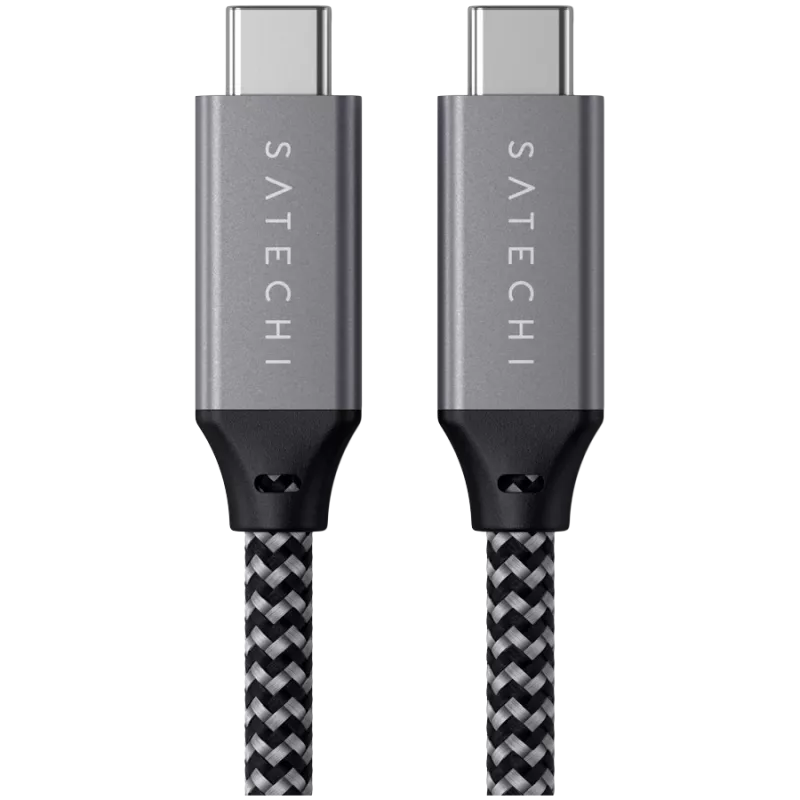 USB kabelis Satechi ST-U4C25M USB4 Gen 3x2 0.25m Melns Pelēks