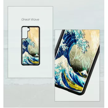 Telefona vāciņš iKins Samsung Galaxy S21+ — aizsargājošs aizmugures vāciņš 'lielais vilnis'