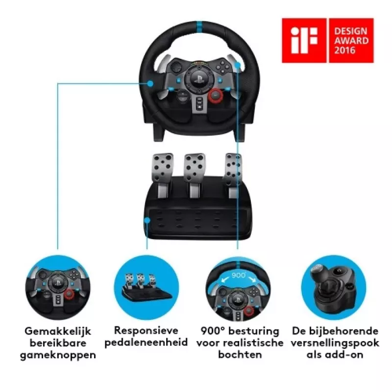 Logitech Driving Force G29 - Stūres un pedāļu komplekts - vadu - Sony PlayStation 3, Sony PlayStation 4