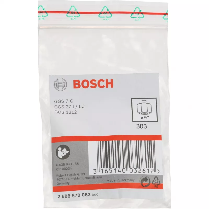Collet Bosch 2608570083 1/8 collas ar spaiļuzgriezni