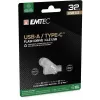 Emtec D280 32 GB USB zibatmiņa, USB Type-A/USB Type-C