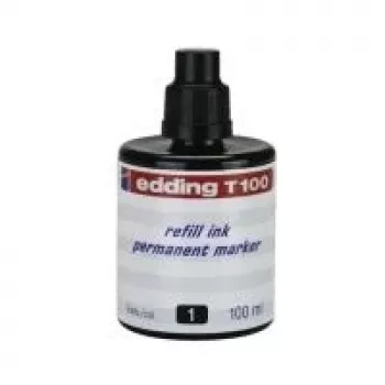 Marķiera uzpildes šķidrums Edding T 100 Melns 100 ml