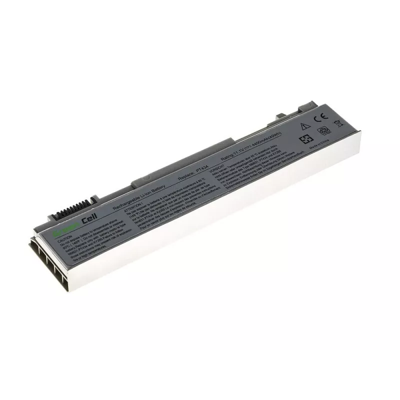 Laptop battery zaļa Cell DE09 for DELL Latitude E6400 E6410 E6500, Li‑Ion 4400 mAh, 11.1 V, 6 cells, silver