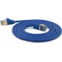 Wantec īpaši plāns Cat.7 neapstrādāts kabelis SSTP komutācijas kabelis - 0,2 m - Cat.7 neapstrādāts kabelis - S/FTP (S-STP) - RJ-45 - RJ-45 - Zils (7128)