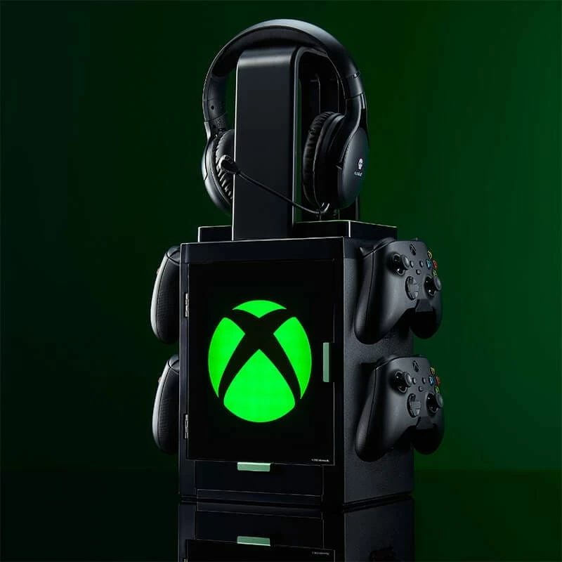 Numskull Games Official Xbox Gaming Locker, spēļu disku turētājs, Xbox, melns, vadu