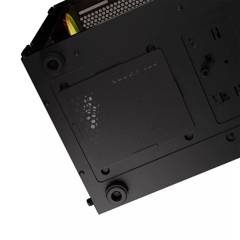 Computer Case Logic Concept Portos Mini ARGB Micro ATX Melns