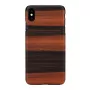 Viedtālruņa maciņš man and wood iPhone XS Max — melnkoka melns, aizsargājošs ciets aizmugurējais vāciņš