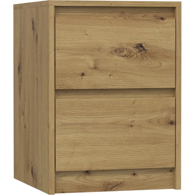 Topeshop K2 ARTISAN nightstand/Naktsskapītis 2 atvilktne(s) ozols