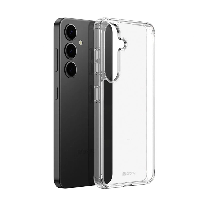 Caurspīdīgs aizsargvāciņš Crong Samsung Galaxy S25 — Crystal Shield modelis