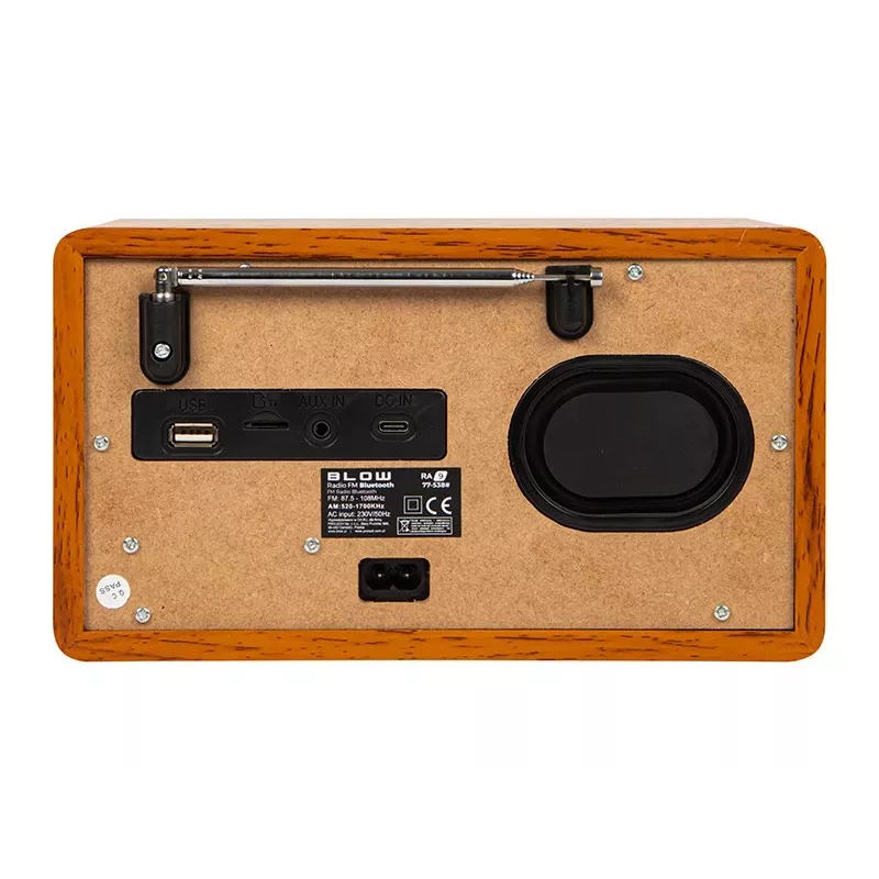 Pārnēsājams analogais AM/FM radio BLOW RA9 V.2 — AM un FM uztveršana, ar baterijām darbināms, analogā tūninga