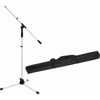 Mikrofona statīvs Omnitronic MS-1W ar strēli — balta apdare