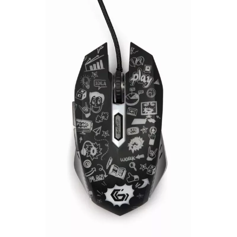 USB optiskā pele MELNA/MUS-6B-GRAFIX-01 Gembird