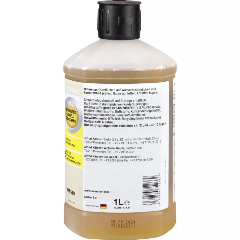 Kärcher RM519 Fast Dry Liquid Carpet Cleaner universāls tīrīšanas līdzeklis 1000 ml