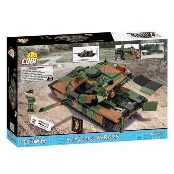 Konstrukciju komplekts Cobi M1A2 SEPV3 Abrams modelis ar 1065 ķieģeļiem