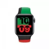 Siksna Apple 44mm Melns Unity Sport Band S/M Melna Zaļa Sarkana