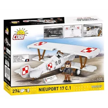 Cobi ķieģelīšu komplekts Nieuport 17 C.1 274 detaļas modeļa komplekts