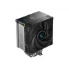 Dzesētājs DeepCool AK500S Digital SE — 120 mm ventilators, atbalsta LGA1700/AM5/AM4 un Intel LGA115x/1200 ligzdas, melns