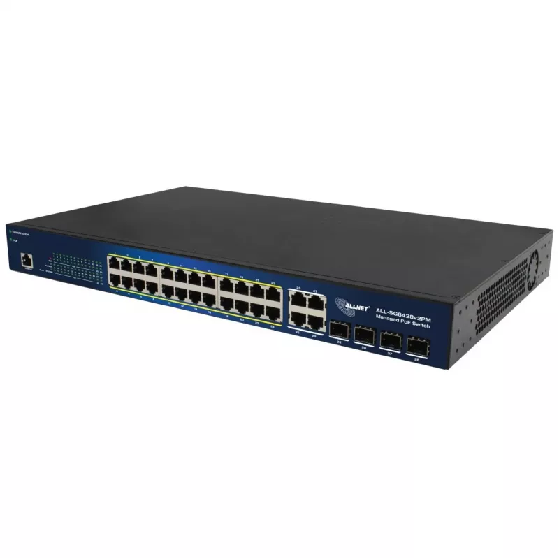 Pārvaldāms slēdzis ALLNET ALL-SG8428V2PM 24 porti Gigabit Ethernet PoE