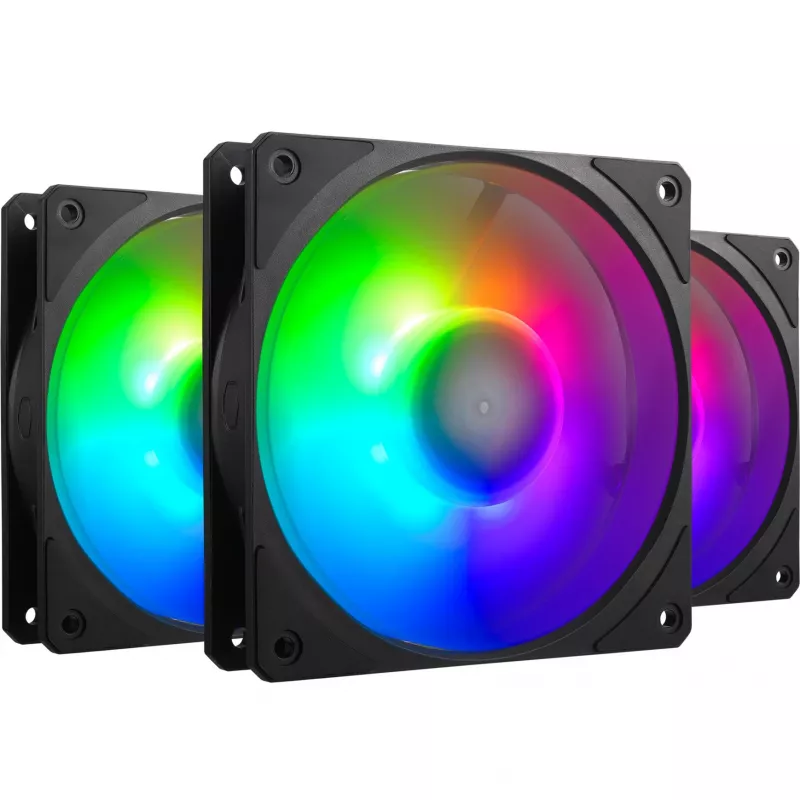 3 COOLER MASTER FANS Mobius 120P ARGB ventilatoru komplekts