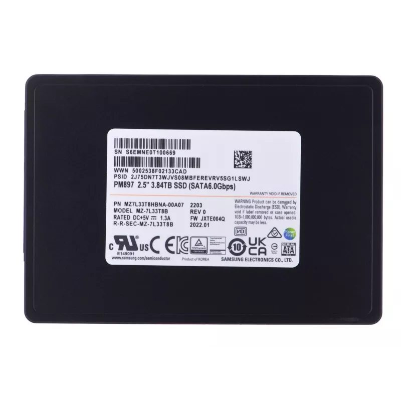 Samsung PM897 3.84 TB 2.5 collu Serial ATA III V-NAND