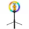 LogiLink viedtālruņa gredzenveida lampa ar selfiju statīvu, DM 20 cm (AA0156)
