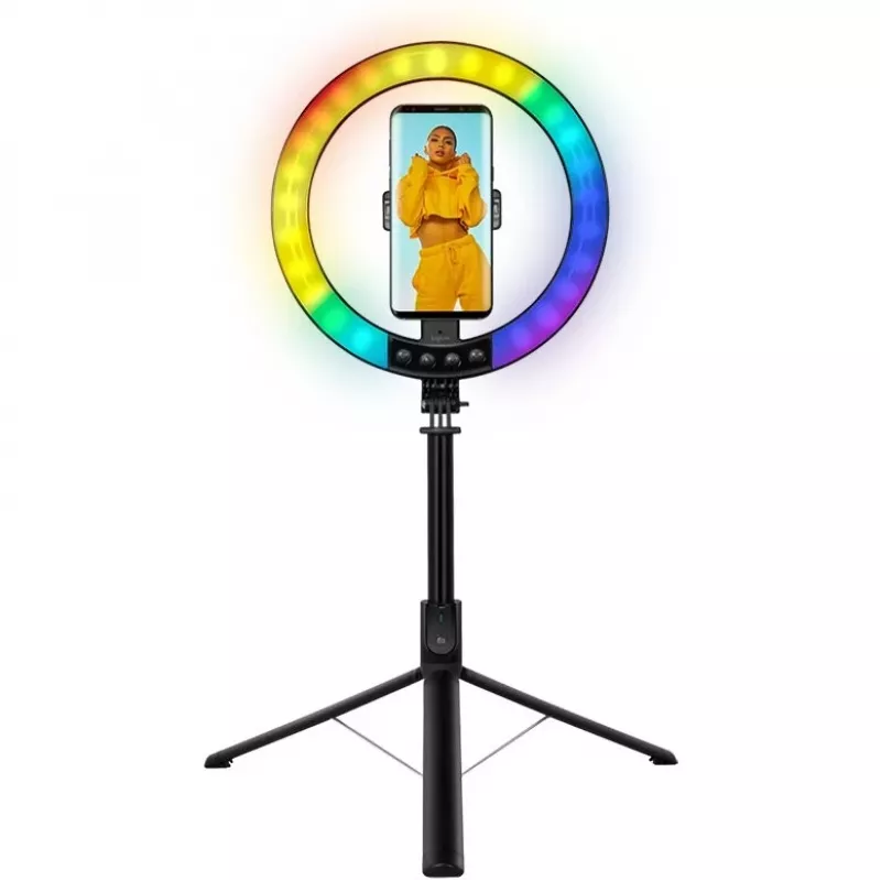 LogiLink viedtālruņa gredzenveida lampa ar selfiju statīvu, DM 20 cm (AA0156)