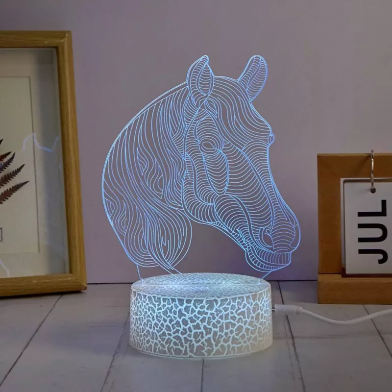 Manta SNL116RGB RGB 3D zirgu dekoratīvā LED lampa