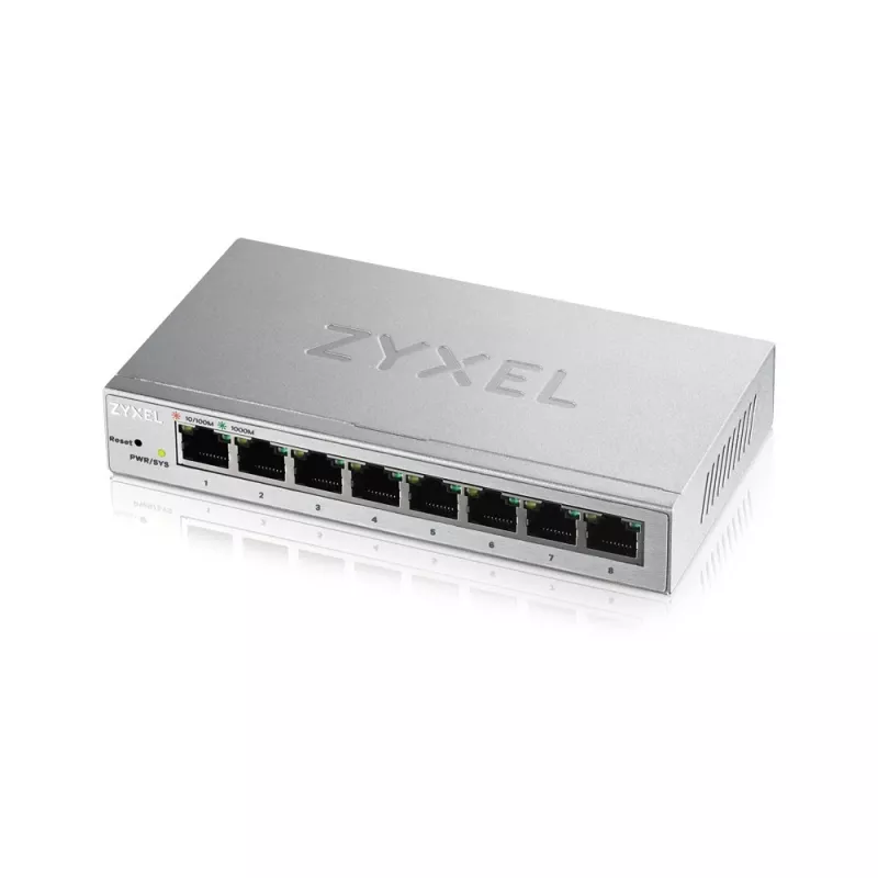Zyxel GS1200-8 Pārvaldāms Gigabitu Ethernet (10/100/1000) Sudraba