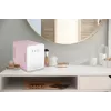 Mini ledusskapis ar LED kosmētikas spoguli Elle ESDAFX04PUEU 4 L, violets