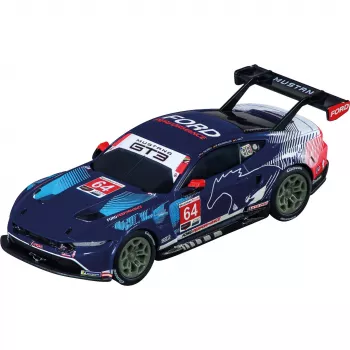 Car CARRERA 50051019 hybrid Ford Mustang GT3 No.64 – iebūvēta baterija, ieteicamais vecums 12+