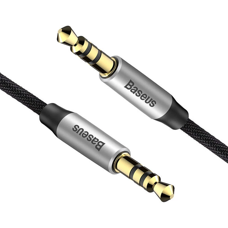 Baseus Yiven Audio kabelis 3,5 mm spraudnis Audio M30 1,5 m sudraba+melns