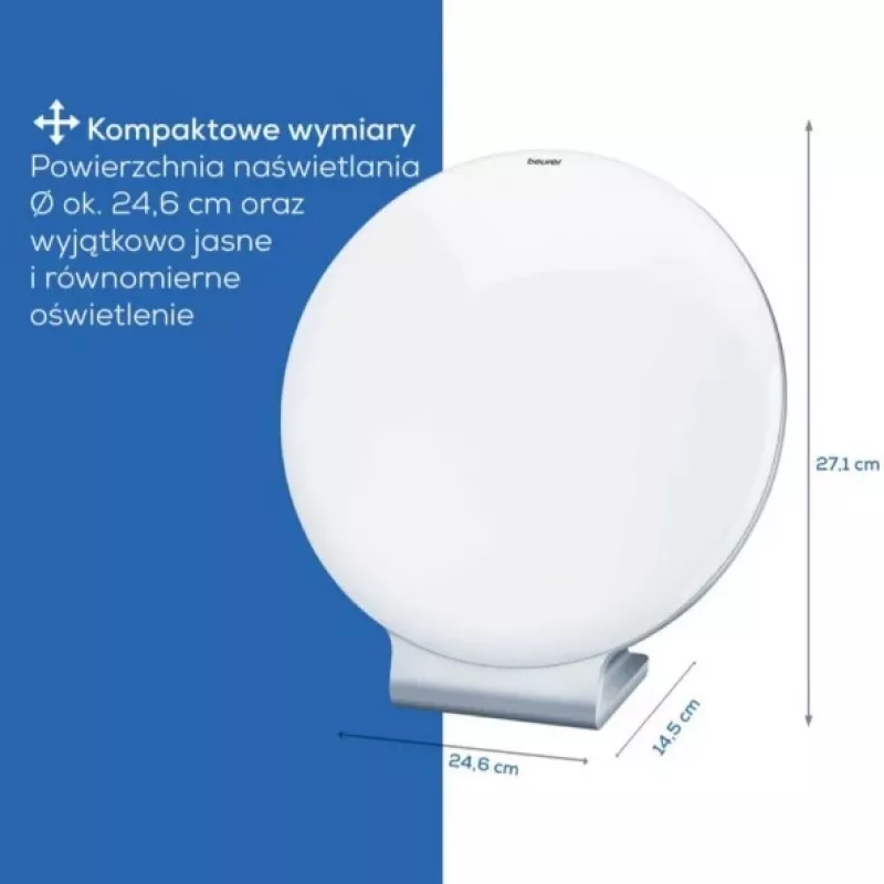 Gaismas terapijas lampa Beurer TL 50 60815 10000 luksi – dienasgaismas simulators sezonālai gaismas terapijai