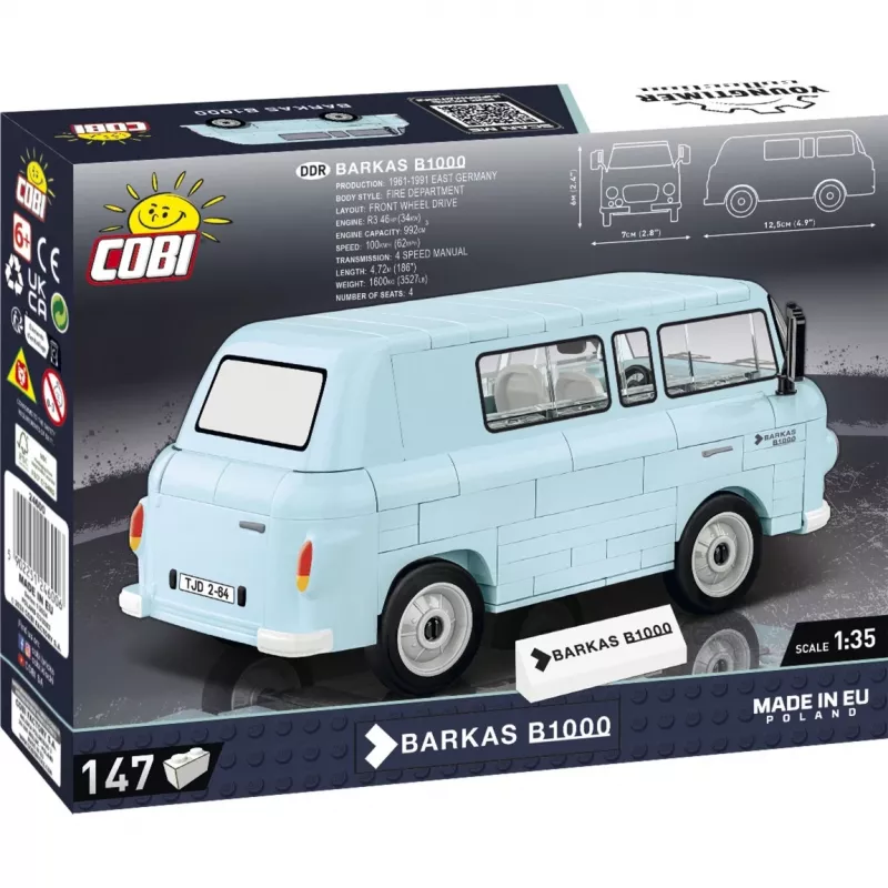 Konstrukciju rotaļlieta Cobi Barkas B1000 24600 mērogā 1:35 modeļa komplekts, detalizēti ķieģeļi