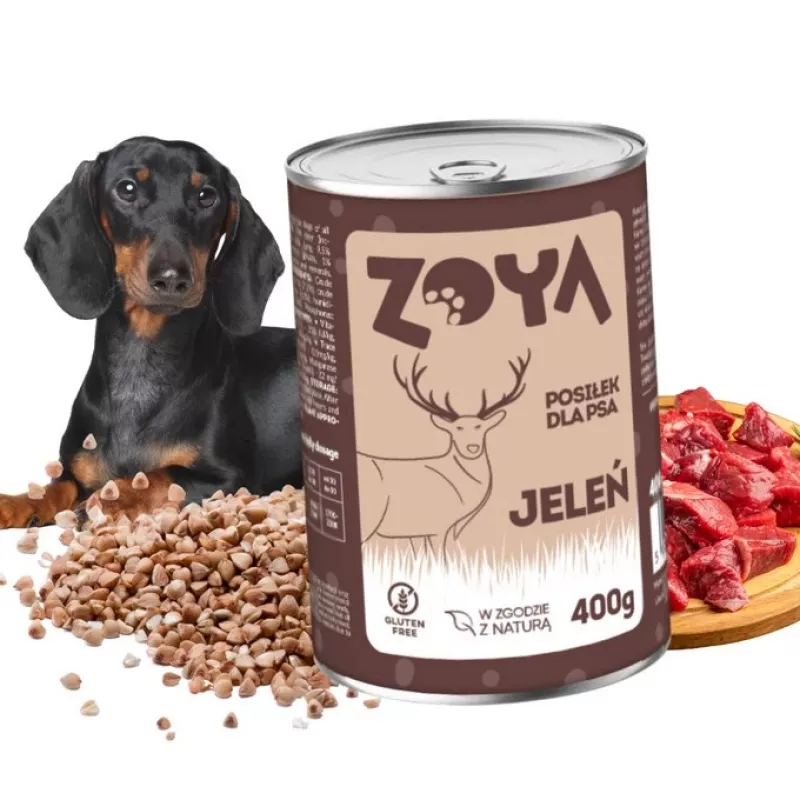 ZOYA Briedis - mitrā suņu barība - 400g