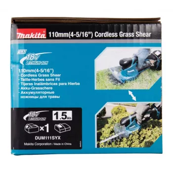 Makita DUM111SYX krūmgriezis/zāles trimmeris 27 W Baterija Melns, Zils