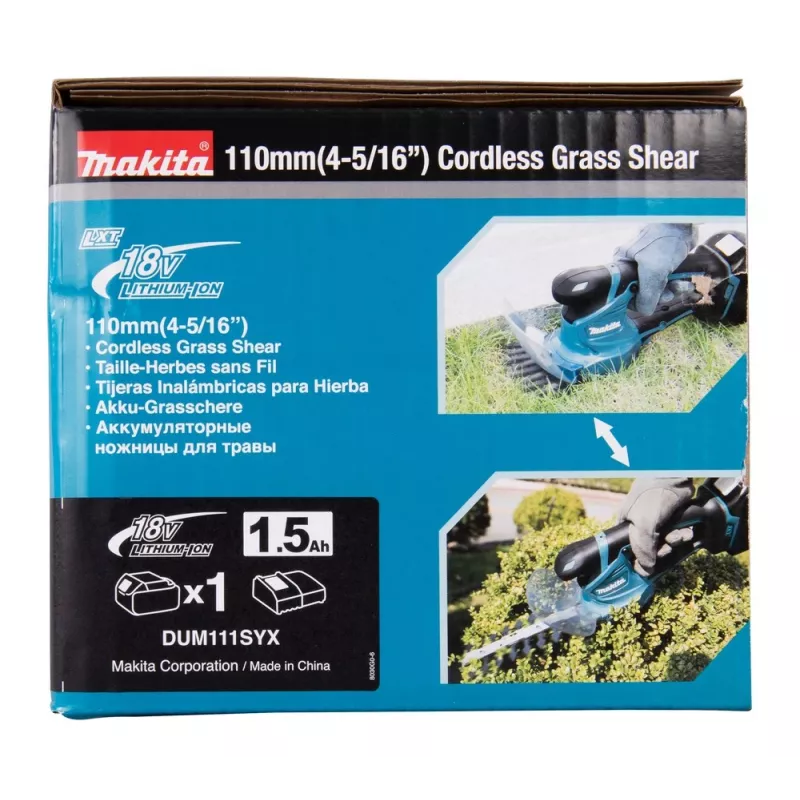 Makita DUM111SYX krūmgriezis/zāles trimmeris 27 W Baterija Melns, Zils