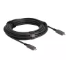 DeLOCK Active Optical USB-C Video + Data + PD Kabelis 10 m Melns