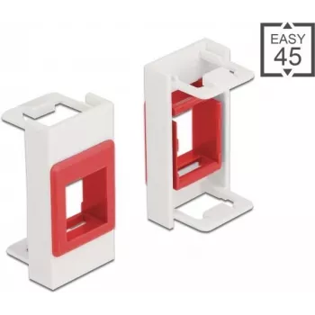 Keystone Holder DeLOCK Easy 45 Module 22.5 x 45 mm balta red